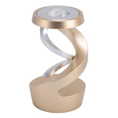 Aluminum Alloy Levitating Rotating Gyroscope, Desktop Metal Floating, Spiral Gyroscope Decoration for Home and Office (Gold and Silver Dragon)
