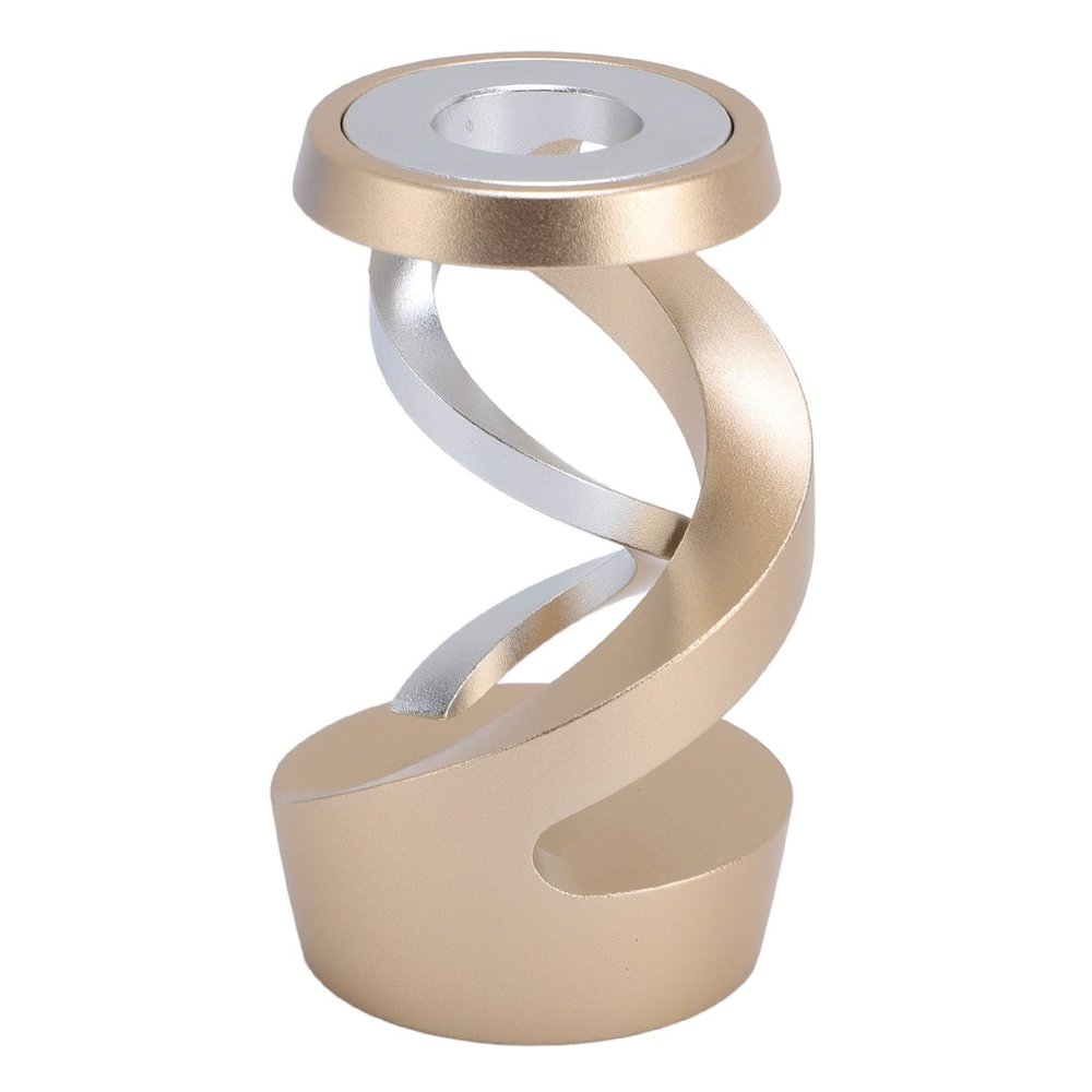 Aluminum Alloy Levitating Rotating Gyroscope, Desktop Metal Floating, Spiral Gyroscope Decoration for Home and Office (Gold and Silver Dragon)