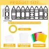 32 Sets Back to School Crayon Suncatchers Craft Kit DIY Window Stained Glass Effect Crayons Paper Crafts for Home School Classroom Decoration Kid Birthday Gifts Creative Art Projects Activity Game view 2