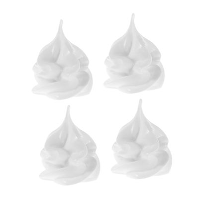 4pcs Fake Ice Cream Balls Realistic Ice Cream Cones Topper Desserts Models Artificial Food Prop for Birthday Party Decoration White 2 Cm