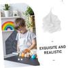 4pcs Fake Ice Cream Balls Realistic Ice Cream Cones Topper Desserts Models Artificial Food Prop for Birthday Party Decoration White 2 Cm view 3
