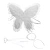 1Set Butterfly Wings Angel Fairy Costume Accessories for Halloween Parties Photo Shoots and Stage Shows Soft Includes Headband and Wand view 1
