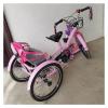 SRNSAEB Adjustable 3 Wheel Tricycle with Basket & Back Seat/Deepen Storage Basket, Soft Comfortable Two Seater Bicycle for Kids/Children's/Teen/Beginners, Foldable Three Wheel Trikes(Pink,14in) view 1