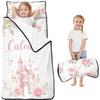 Personalized Toddler Nap Mat with Name Custom Princess Sleeping Bag with Pillow& Blanket for Girls Ideal Slumber Bags for Daycare, Preschool & Kindergarten view 1