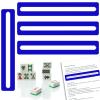 4Pcs Mahjong Line Finder Mahjong Card Line Guide Bright Acrylic Reader Ruler Marker Strips Tracker Accessories Gifts for American Beginner Players Blue view 1