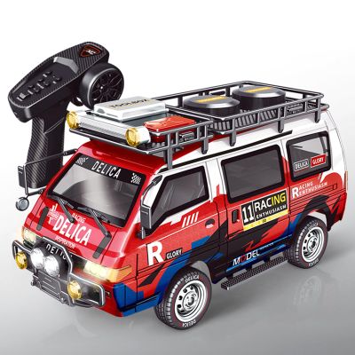SVERTIBO 1/24 RC Crawler, 4WD Delica RC Car W/ 2.4GHz Remote, Mitsubishi RTR Offroad RC Truck for Adults Hobby Gifts Toys (Red)