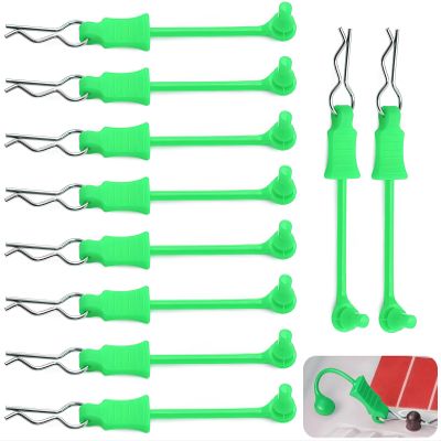 10Pcs RC Body Clips W/Pull Tabs R Pins Universal Shell Replacement Parts for 1/10 1/12 1/14 TRAXXAS ARRMA Axial Losi Redcat HPI Exceed Rc Car Crawler Truck Buggy Drone (Green)