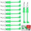 10Pcs RC Body Clips W/Pull Tabs R Pins Universal Shell Replacement Parts for 1/10 1/12 1/14 TRAXXAS ARRMA Axial Losi Redcat HPI Exceed Rc Car Crawler Truck Buggy Drone (Green) view 1