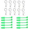10Pcs RC Body Clips W/Pull Tabs R Pins Universal Shell Replacement Parts for 1/10 1/12 1/14 TRAXXAS ARRMA Axial Losi Redcat HPI Exceed Rc Car Crawler Truck Buggy Drone (Green) view 2