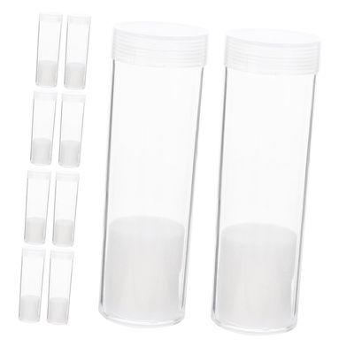 Angoily 20pcs Coin Storage Tubes Round Plastic Holders with Clear Lid Cushion for Coins Portable Organizer for Collectors Secure Fit Protection Against Damage