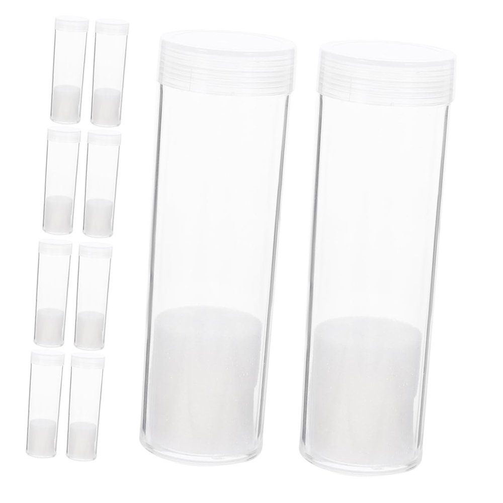 Angoily 20pcs Coin Storage Tubes Round Plastic Holders with Clear Lid Cushion for Coins Portable Organizer for Collectors Secure Fit Protection Against Damage