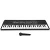 RiToEasysports Electronic Organ Microphone and Recording Function 54-Key Piano Keyboard - Safe and Portable Mini Electronic Piano for Kids - Black and White view 1