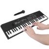 RiToEasysports Electronic Organ Microphone and Recording Function 54-Key Piano Keyboard - Safe and Portable Mini Electronic Piano for Kids - Black and White view 3