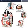 SPRIPORT Oyster Lobster Squid White Diaper Bag Backpack for Baby Boys Girls Baby Travel Tote with Stroller Straps & Bottle Storage Maternity Travel Bag for Moms Dads Traveling Shopping Hiking view 2