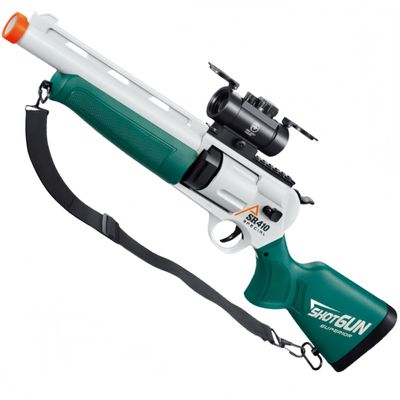 Foam Gun Revolver 2 in 1 Shotgun with 4X Scope Soft Foam Blaster Gift for Christmas Birthday with 60 Bullets 15 Shells Soft Bullet Revolver Soft Dart Pistol for Age 14+ (Brown)