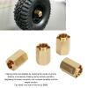 7mm Brass Wheel Hex Hub Extenders RC Wheel Spacers Brass Extended Combiner with Cross Wrench for Traxxas 1/18 RC Crawler Car Upgrade Parts view 3