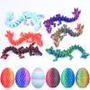 LOCYFENS 3D Printed Dragon Egg 6 Pack, Fidget Toys Kid, 3D Printed Animals Small 3D Printer Dinosaur Dino Eggs Toy Easter Gifts for Kids Boy Girls view 1
