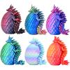 LOCYFENS 3D Printed Dragon Egg 6 Pack, Fidget Toys Kid, 3D Printed Animals Small 3D Printer Dinosaur Dino Eggs Toy Easter Gifts for Kids Boy Girls view 4