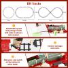 Luxspire Christmas Train Set with Smoke, Lights, and Sound, Classic Electric Train Set Around The Tree, Toy Holiday Decoration for 3 4 5 6 7 8+ Years Old Kids, Green view 2