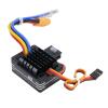 ANGGREK Brushed Electronic Speed Controller, T XT60 Plug 80A Automatic Throttle Sensing Brushed ESC for 1/10 RC Boat RC 540 550 750 Motors (Black) view 2