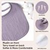 100% Cotton Muslin Baby Bibs 10-Pack Baby Drool Bibs for Unisex Baby Toddlers Infant Newborns Drooling and Teething(Pink Print) view 2