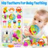 Baby Rattles 0-6 Months: Baby Toys 6-12 Months Infant Toys 0-3 Months Newborn Toys Teething Toys 3-6 Months - Baby Teether Wrist Socks Gifts for Boy Girl Valentines Day Gifts for Kids view 3