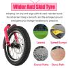 Folding Single Speed Three Wheel Tricycle 200kg Weight Capacity, 20in 18in 16in 14in Child 3 Wheel Bike with Adjustable Height Seat & Handle, Double Bicycle Two-seater for Boys/ Girls(Pink,20in) view 3