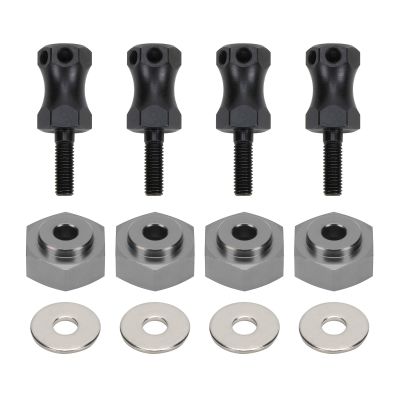 #45 for Front Or for Rear Extended Wheel Hex (+15mm Wider), 12mm hex Convert to 17mm for Bigger Wheel for 1-10 for Losi for Baja for Rey, for Rock for Rey(Titanium)