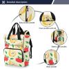 SPRIPORT Pear Leaves Beige Diaper Bag Backpack for Baby Boys Girls Baby Travel Tote with Stroller Straps & Bottle Storage Nappy Changing Bag for Dads Moms Hiking Shopping Traveling Baby Shower Gifts view 2