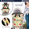 SPRIPORT Pear Leaves Beige Diaper Bag Backpack for Baby Boys Girls Baby Travel Tote with Stroller Straps & Bottle Storage Nappy Changing Bag for Dads Moms Hiking Shopping Traveling Baby Shower Gifts view 4