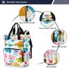 Turtle Coral Reef White Diaper Bag Backpack for Baby Boys Girls Baby Travel Tote with Stroller Straps & Bottle Storage Maternity Travel Bag for Baby Shower Gifts Moms Dads Traveling Shopping Hiking view 2