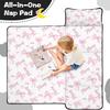 Personalized Toddler Nap Mat with Name Custom Pink Bow Sleeping Bag with Pillow & Blanket for Girls Ideal Slumber Bags for Daycare, Preschool & Kindergarten view 3