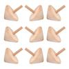 NUOBESTY 9pcs Wooden Spinning Top Toy, DIY Painting Gyro for Kids Craft Activities, Wood Gyroscope, Beige, 2.16 x 1.77 x 1.77 Inch view 1