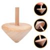 NUOBESTY 9pcs Wooden Spinning Top Toy, DIY Painting Gyro for Kids Craft Activities, Wood Gyroscope, Beige, 2.16 x 1.77 x 1.77 Inch view 3