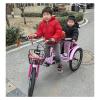 3 - 11 Age Tricycle Rickshaw Single Brake on Front Wheel, Cruiser Tricycles/ Tandem Trike Bike with Back Seat & Basket, Toddler/ Kids/ Childs Heavy Duty 3 Wheels Bicycle Foldable Portable(Pink,14in) view 1