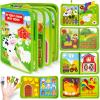 Busy Book for Toddlers 1-3, Montessori Toys for 1 2 Year Old Boy Girl Birthday Gifts, Busy Board Educational Learning Toys for 1+ Year Old, Toddler Airplane Travel Toy Farm Animals Activity Books view 1
