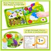 Busy Book for Toddlers 1-3, Montessori Toys for 1 2 Year Old Boy Girl Birthday Gifts, Busy Board Educational Learning Toys for 1+ Year Old, Toddler Airplane Travel Toy Farm Animals Activity Books view 4