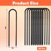 10 Pack Heavy Duty Trampoline Anchors, Black Wind Stakes 12x3cm Metal Ground Stakes for Swing Set, Tent, Outdoor Safety view 2