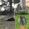 10 Pack Heavy Duty Trampoline Anchors, Black Wind Stakes 12x3cm Metal Ground Stakes for Swing Set, Tent, Outdoor Safety view 3