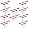 Cwmiibili 10X Metal Adjustable Steering Linkage Servo Link Pull Rod Turnbuckle for MN D90 D99 MN-90-45 1/12 RC Car Crawler,Red view 1