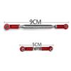 Cwmiibili 10X Metal Adjustable Steering Linkage Servo Link Pull Rod Turnbuckle for MN D90 D99 MN-90-45 1/12 RC Car Crawler,Red view 2