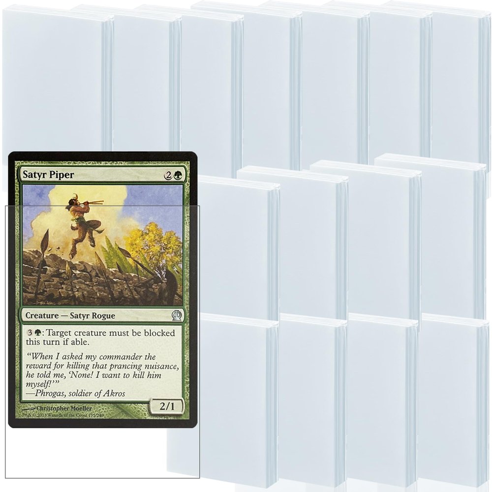 1500 Pack Card Sleeves for Trading Cards, FOTEEMO Inner Sleeves Ideal for Double-Sleeving Trading Card Sleeve Compatible with MTG, TCG, Gaming Cards Never Tear (64 * 89mm)