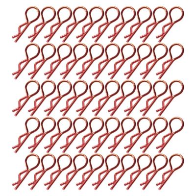 RC Spare Part for 1/10 Scale RC Car 50-Pack RC Body Clips Bent Springy R Pins Replacement Parts RC Car Replacement DIY Parts Accessories(Color 2)