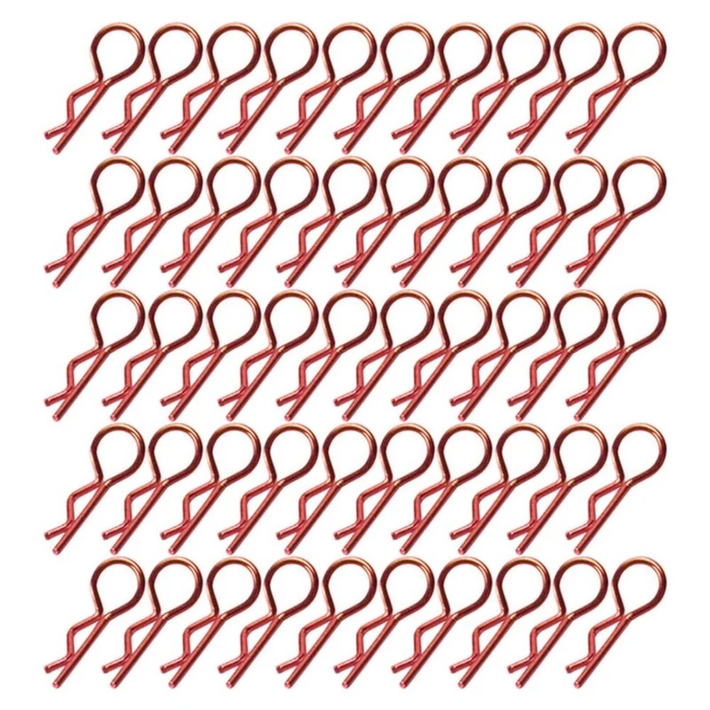 RC Spare Part for 1/10 Scale RC Car 50-Pack RC Body Clips Bent Springy R Pins Replacement Parts RC Car Replacement DIY Parts Accessories(Color 2)