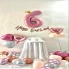 2026 Pink Crown 40 Inch Mylar Foil Number 6 Balloon, Birthday Balloons for 6 16 Boy Girl Party Decorations Supplies,Pink Crown Big Helium Balloon Numbers for 26 36 46 60 Men Women Anniversary view 4