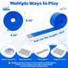 18Ft Flexible Race Track for Kids, with Three Types of Hooks,Monster Blue Truck Ramp with Suction Cups - Rolls Up Portable DIY Racetrack Compatible with Diecast 1/64th Cars Model view 2