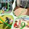 18Ft Flexible Race Track for Kids, with Three Types of Hooks,Monster Blue Truck Ramp with Suction Cups - Rolls Up Portable DIY Racetrack Compatible with Diecast 1/64th Cars Model view 4