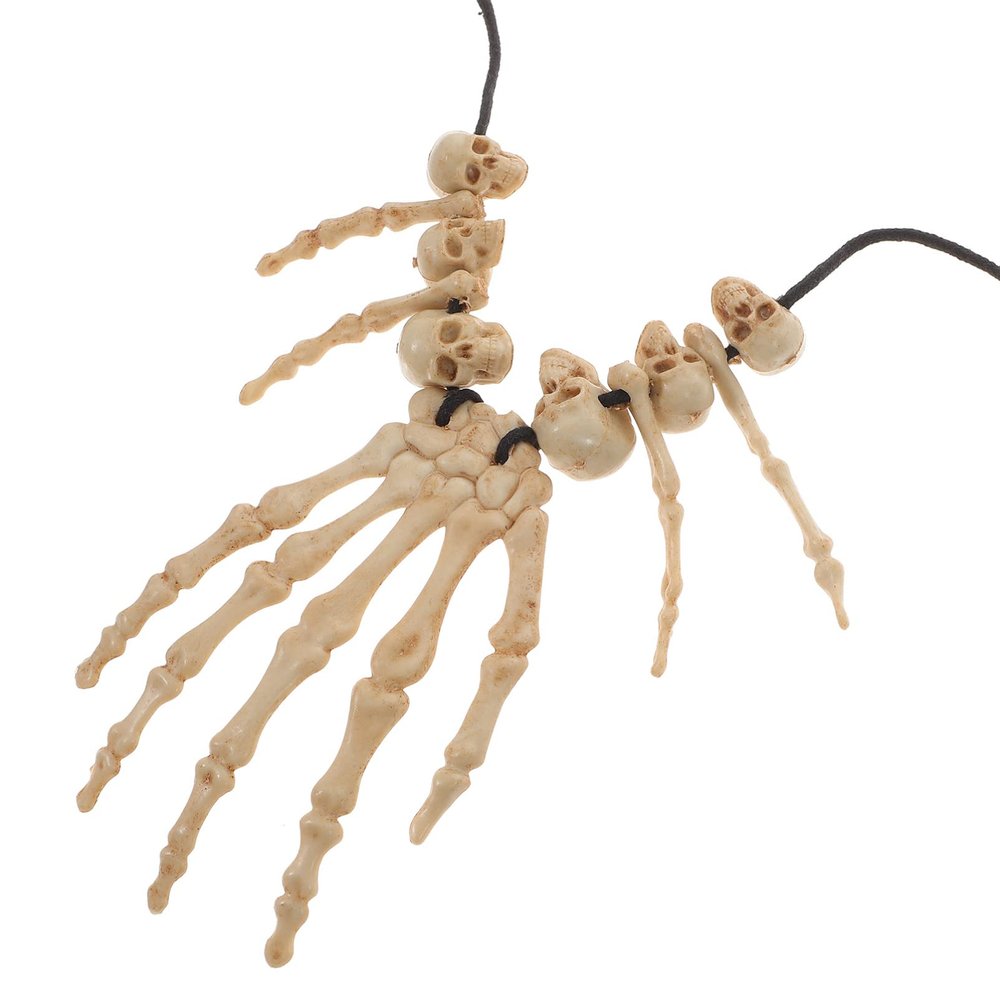 Skull Necklace: Skeleton Necklace, Bone Jewelry for Halloween Decoration, Cosplay Fancy Party Jewelry