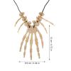Skull Necklace: Skeleton Necklace, Bone Jewelry for Halloween Decoration, Cosplay Fancy Party Jewelry view 2