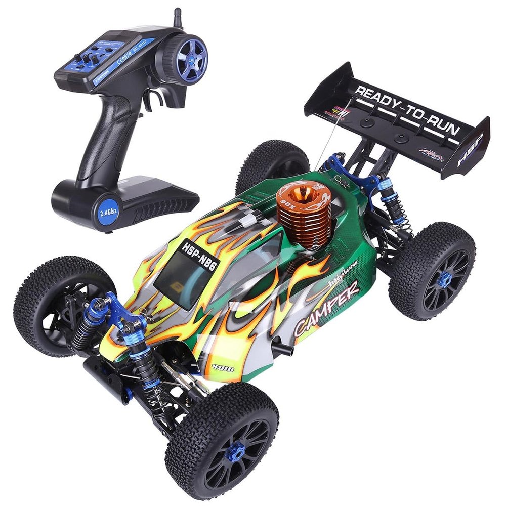 FunXylophy 1/8 Brushless Fast RC Cars, HSP 94970 2.4G 4WD Nitro All Terrain RC Off-Road Vehicle 70KM/H High Speed RC Car for Adults, Hobby RC Trucks (RTF Version)